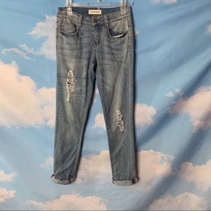 MindCode- Cropped Distressed Cuffed Jeans size 0